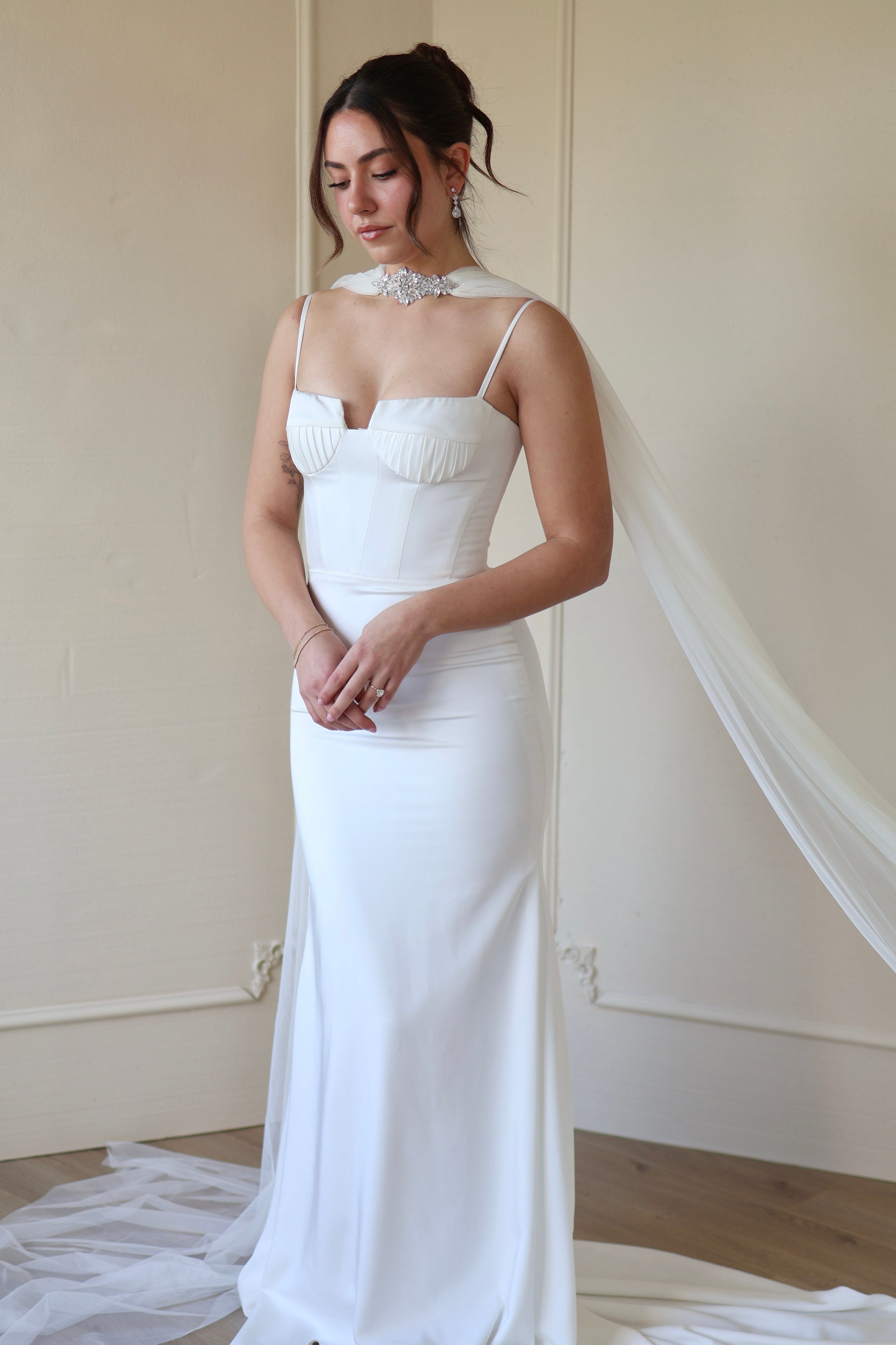 Crystal Choker Bridal Scarf