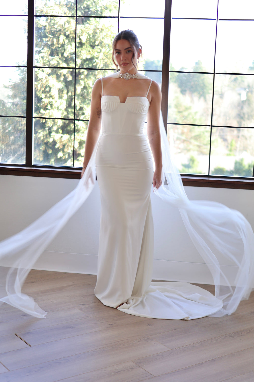 Crystal Choker Bridal Scarf