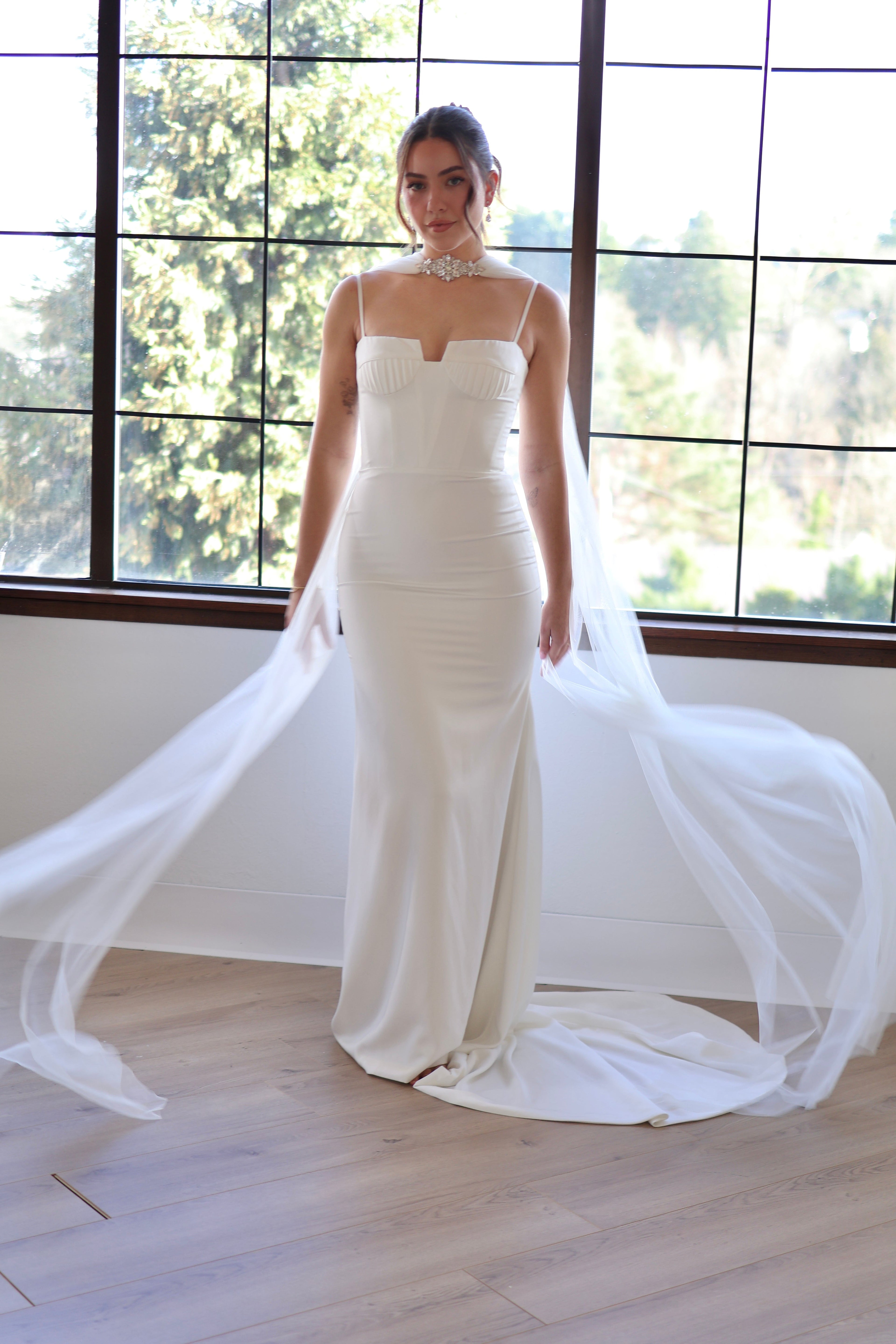 Crystal Choker Bridal Scarf