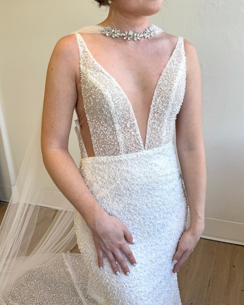 Crystal Choker Bridal Scarf