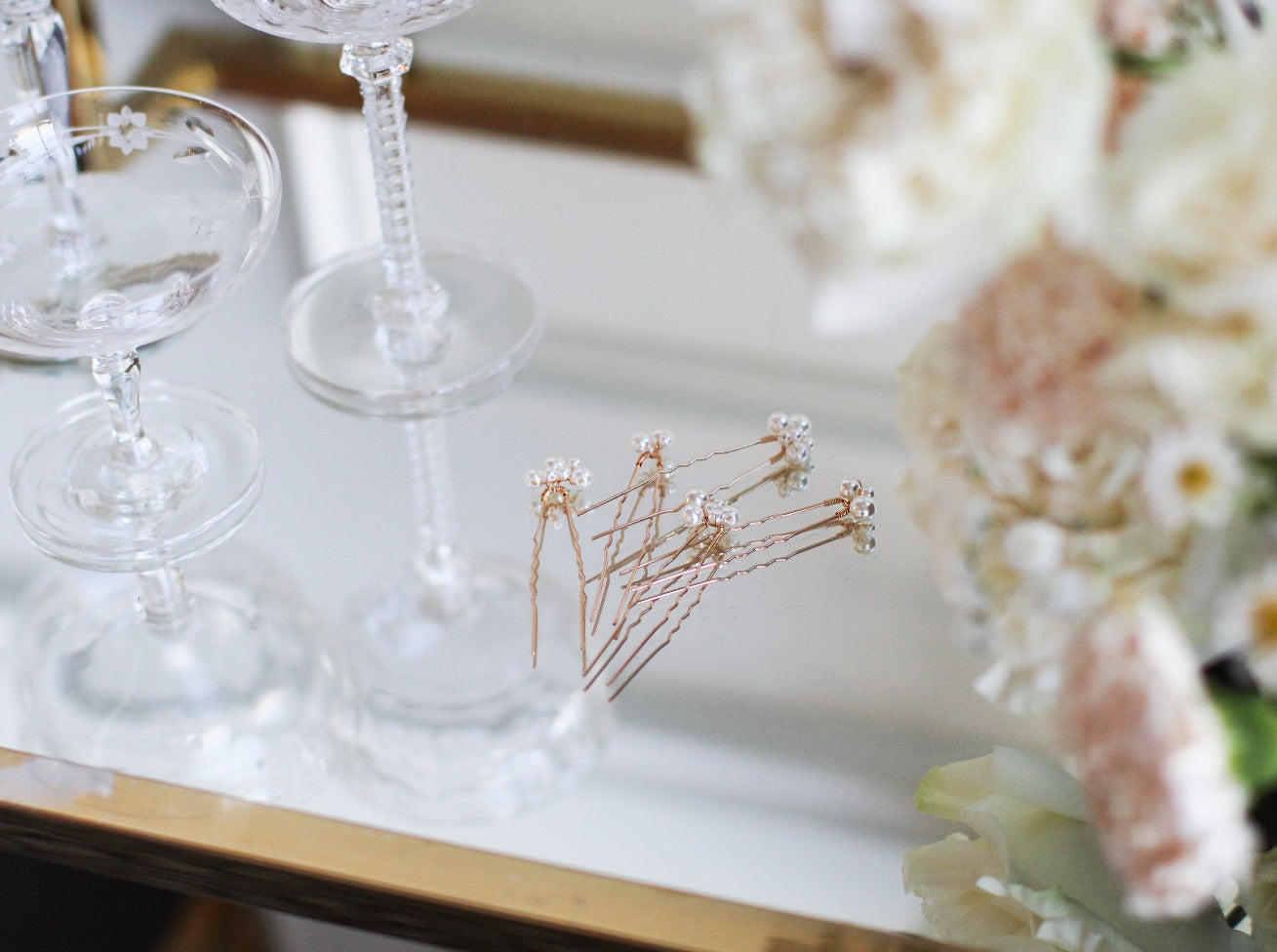 Pearl Cluster Hair Pins
