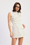 Olivia Top Off White Black Stripe