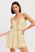 Devi Romper Ivory Green