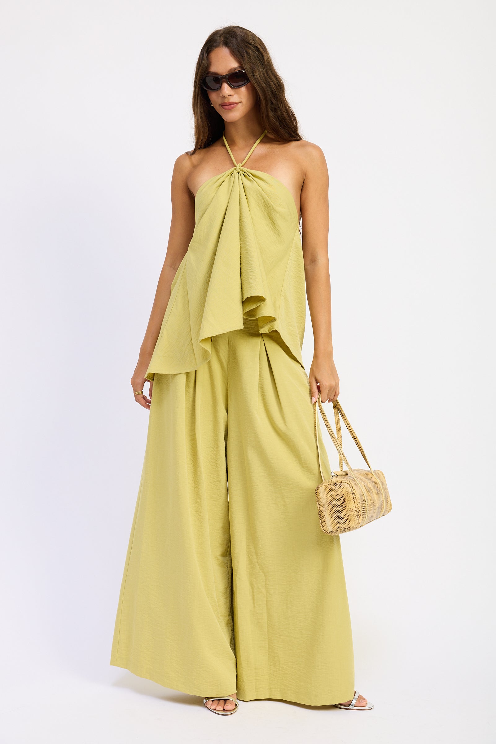 Nora Wide Leg Pants Avocado