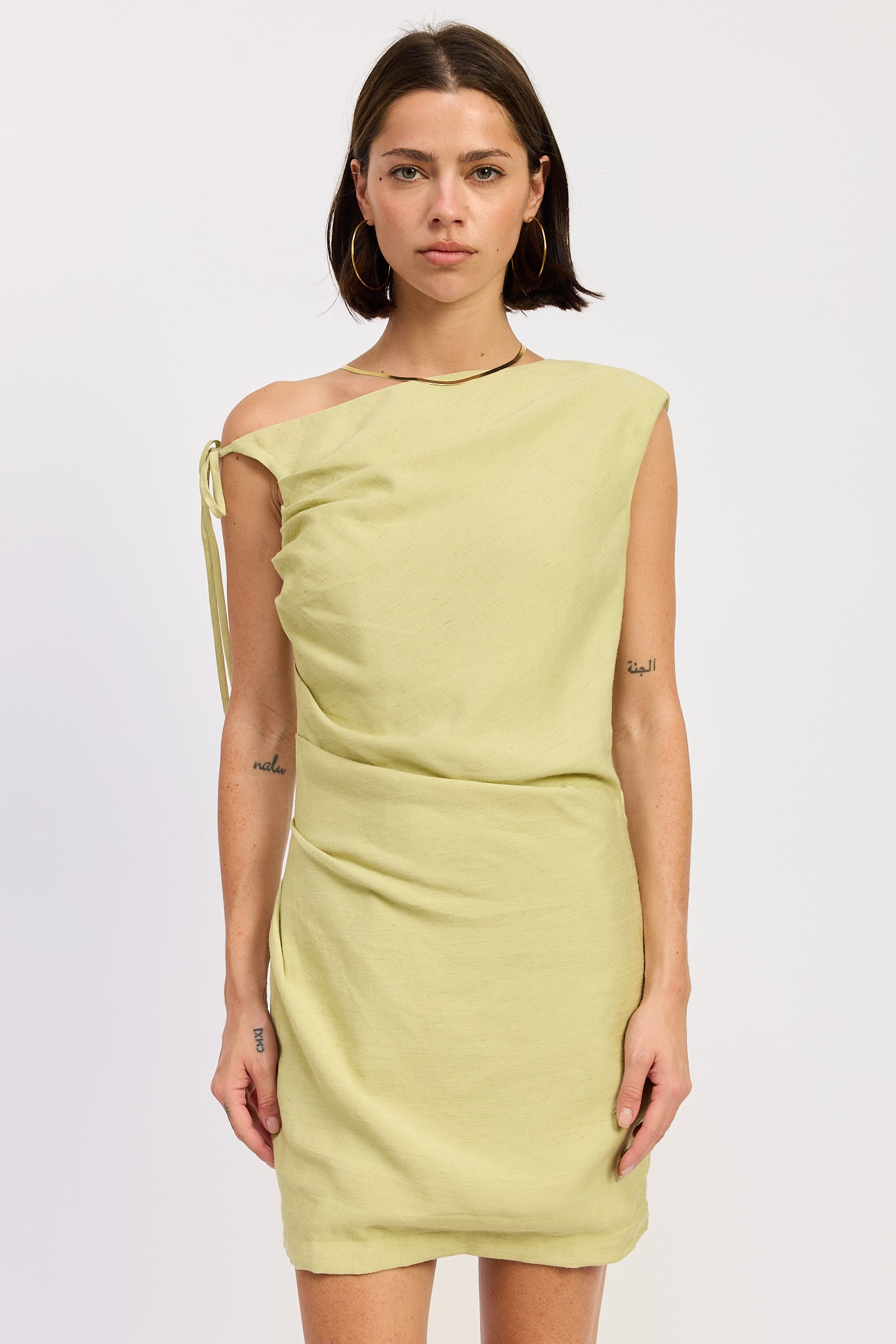 Riven Mini Dress Lime