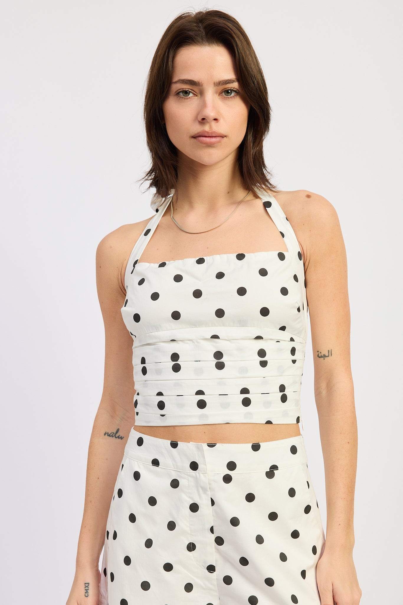 Lola Top Off White Black Polka Dot
