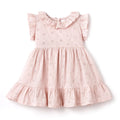 Eyelet Girl's Cotton Dress for Special Occasions - Pink 4T