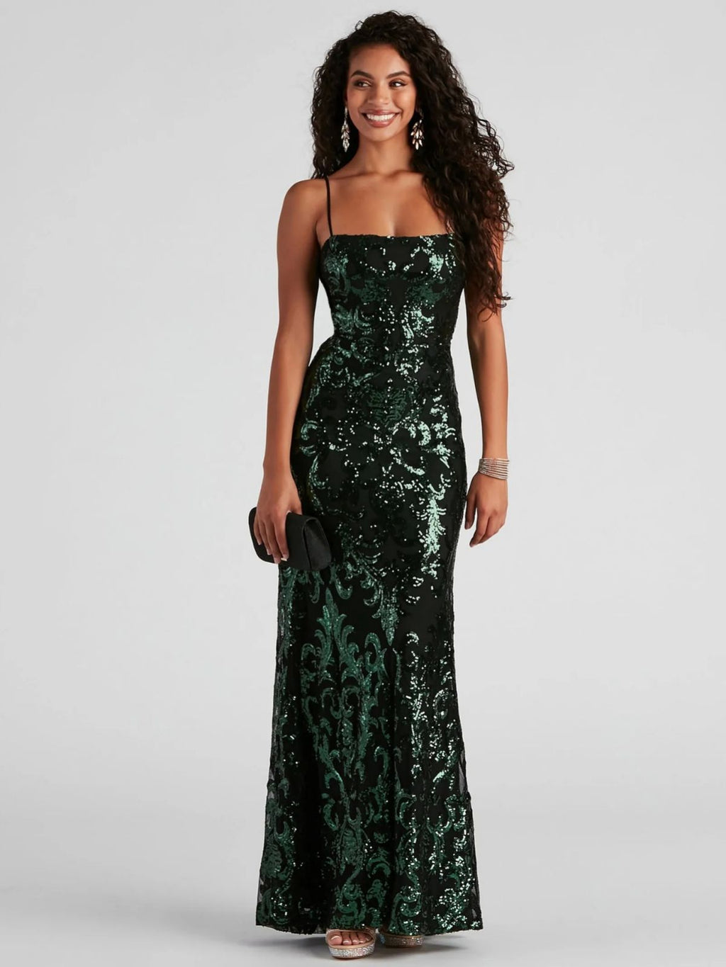 Summer Dress Sexy Formal Dress Sequin Sling Dress Elegant Socialite Green
