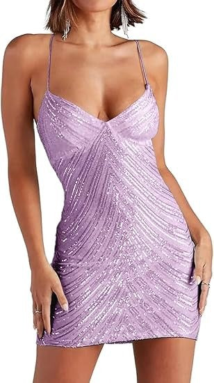 Middle East Summer Sexy Strap Vintage Sequined Dress Purple