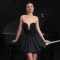 Summer Women Clothing Fashionable Elegant Dress Two Way Wear Bandeau Slim Fit Backless Cocktail Evening Dress Black
