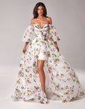Tube Top Sexy Long Evening Dress Suspenders High End Split Elegant Dress White