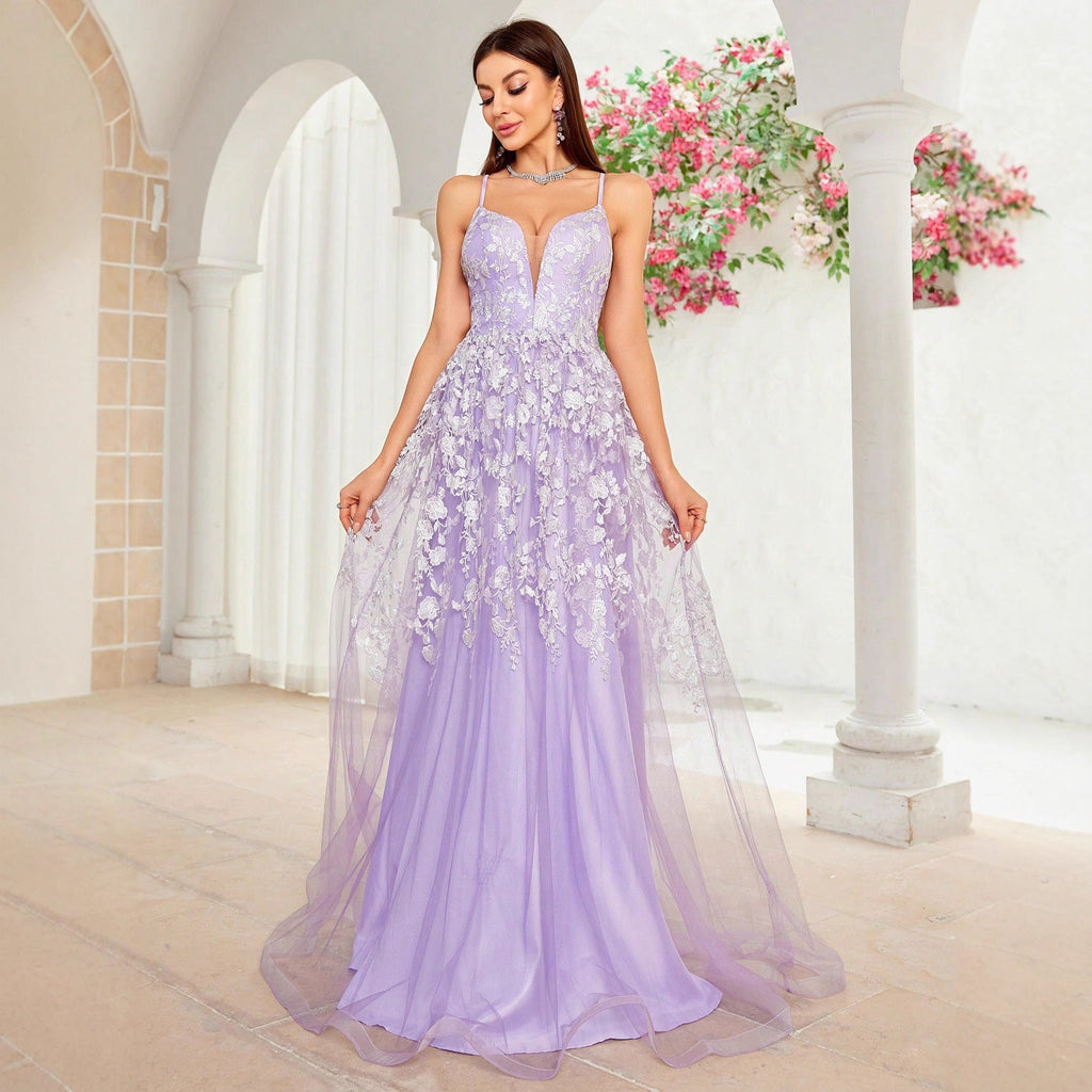 Camisole Evening Dress Sexy Elegant Red Carpet Catwalk Cocktail Annual Meeting Dress Women Purple