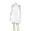 Halter Short Dress Goddess Summer Graceful Fashionable Loose Niche Clock Type Halter Dress White
