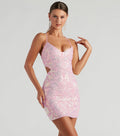 Sexy Sequined Dress Summer Sequin Party Dress Pink
