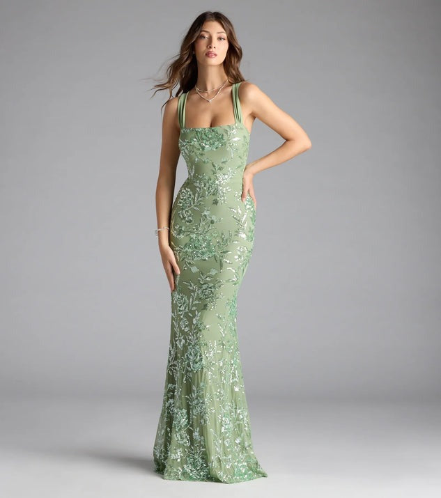 Women Dress Spring Summer Sexy Strap Backless High Slit Socialite Dress Light Green