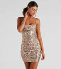 Women Clothing Summer Sequ Sexy Suspenders Package Hip Slim Mini Dress Gold