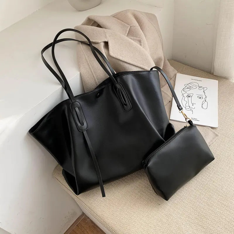 Women's Fashion One Shoulder Handbag Black