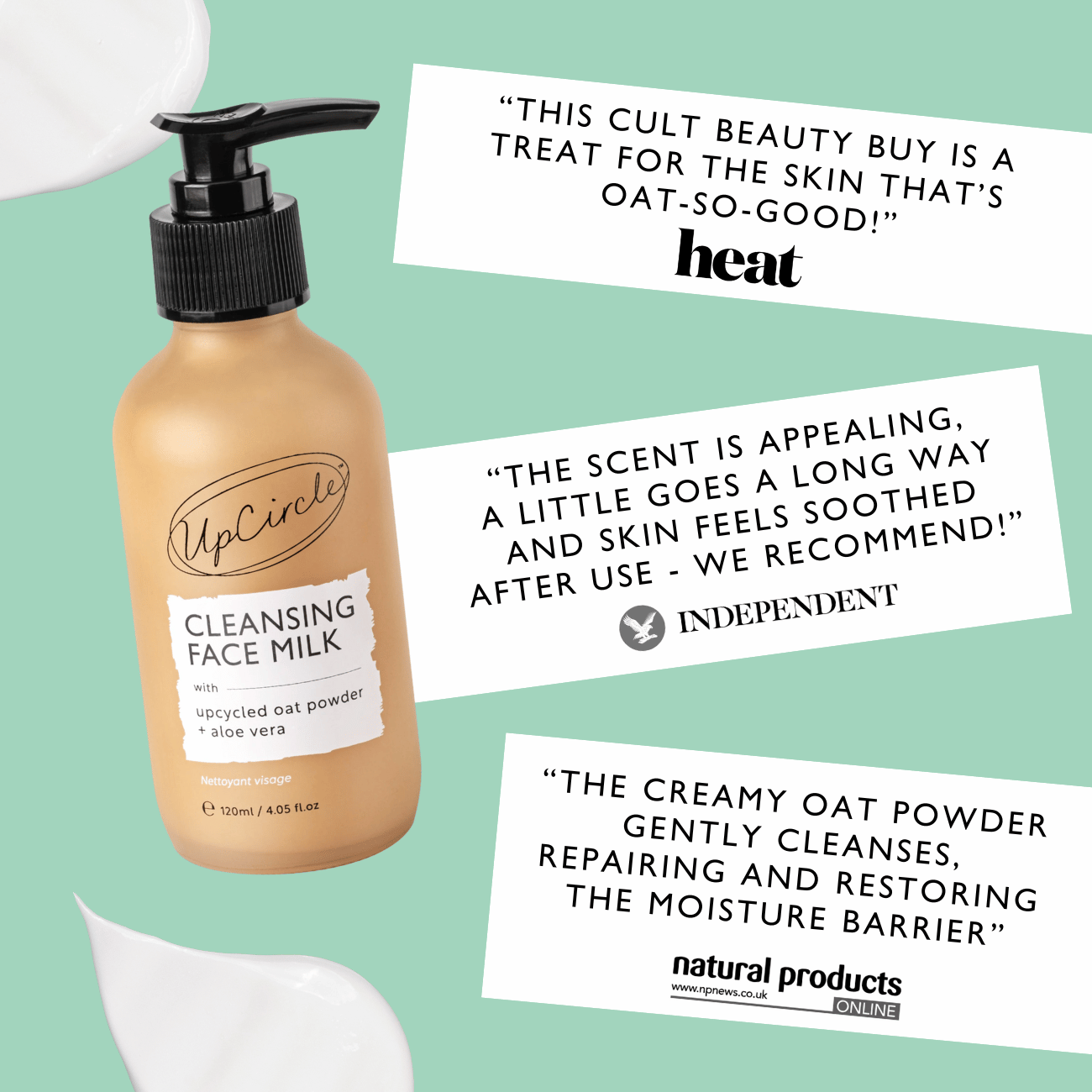 Cleansing Face Milk with Oat Powder + Aloe Vera