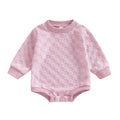 Baby Boys Girls Romper Long Sleeve Crew Neck Checkered Bodysuit Fall Playsuit Pink United States
