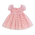 Baby Toddler Girl Valentine’s Day Dress Heart Print Short Puff Sleeve Tulle Princess Pink United States