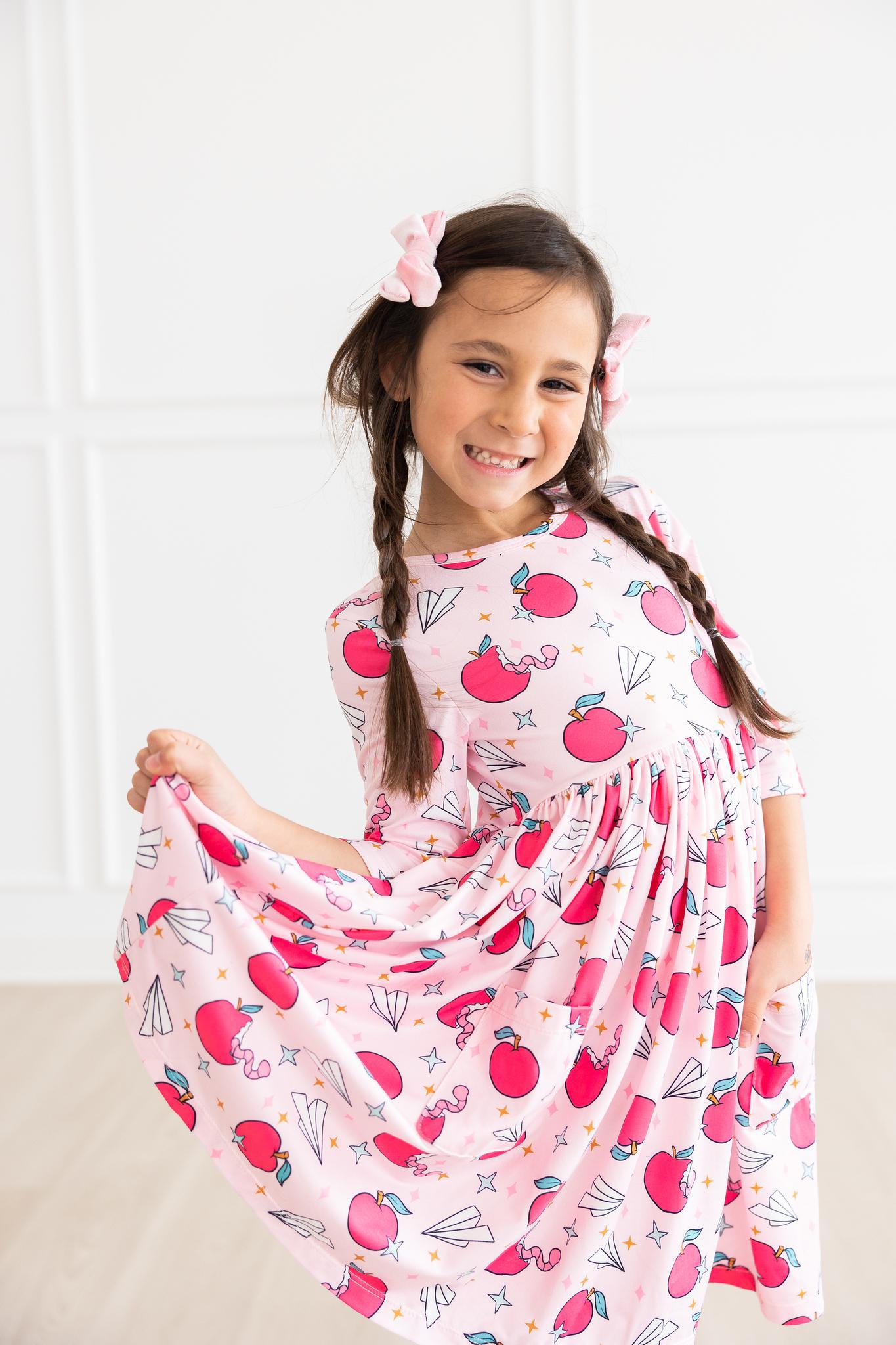 SALE Star Student 3/4 Sleeve Pocket Twirl Dress