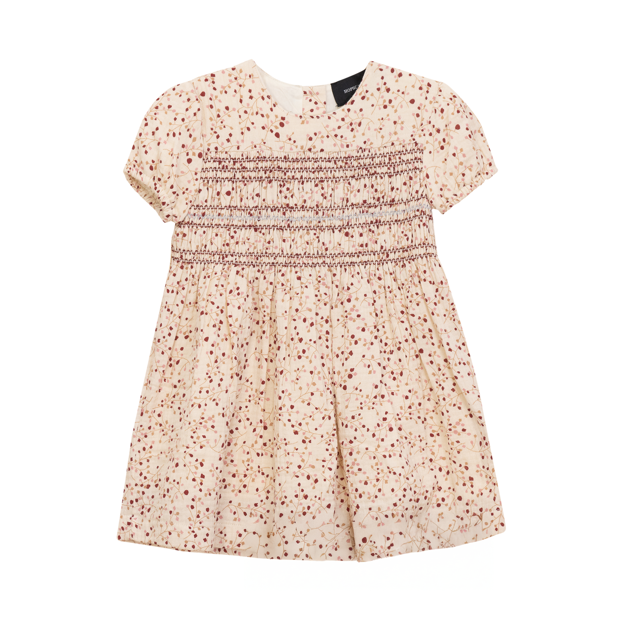 Crinkle Woven Flower Print Dress Pink