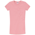 Stars Applique Dress Dark Pink