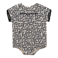 Leaf Print Bubble Black