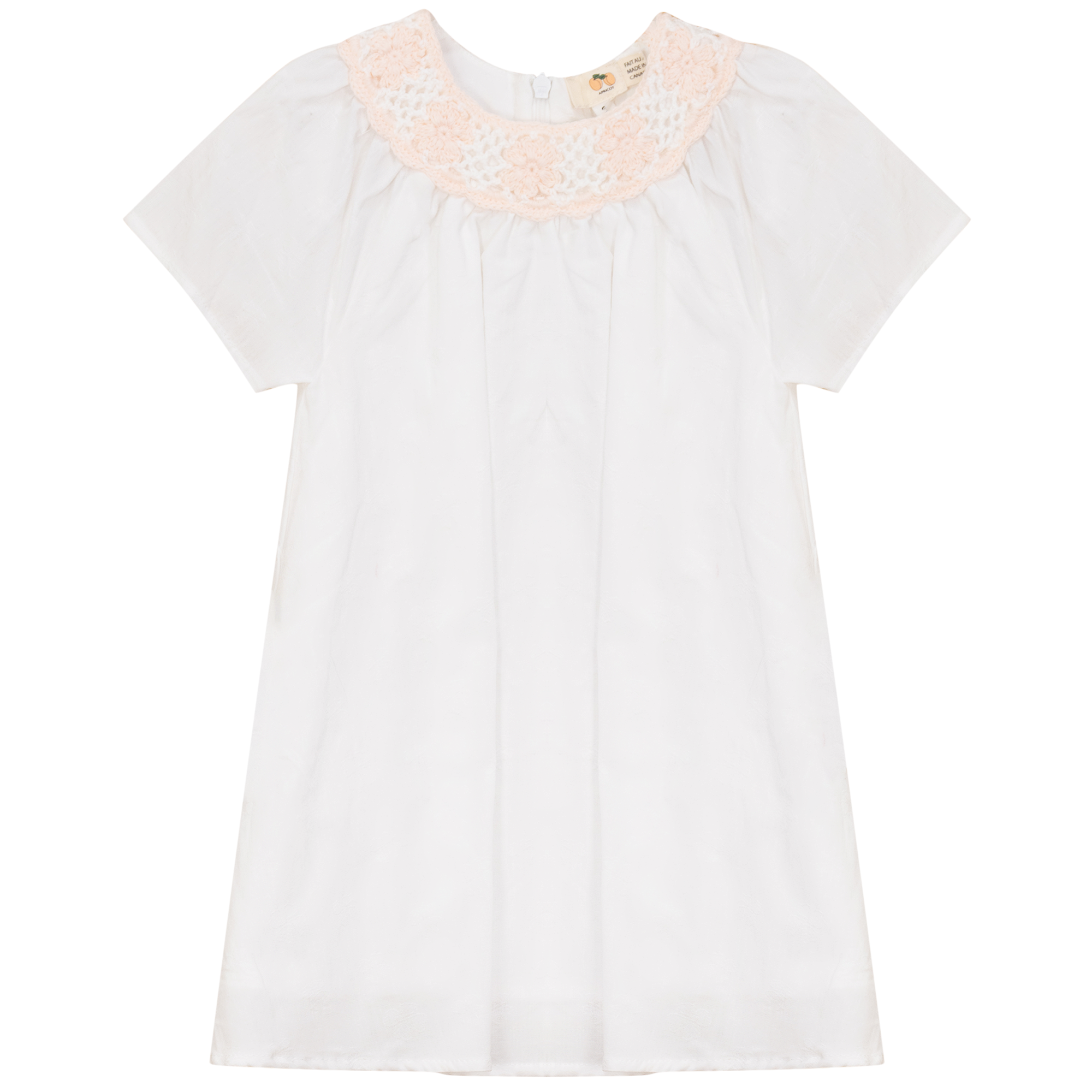 Woven Crochet Dress Off White