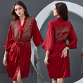 Luxurious Rhinestone Satin Custom Bridal and Bridesmaid Robe – Sparkling Elegance for Weddings Wine