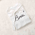 Custom Satin Bridesmaid Robes – Personalized with Name, Title, or Date | Wedding Party Gifts White Bride