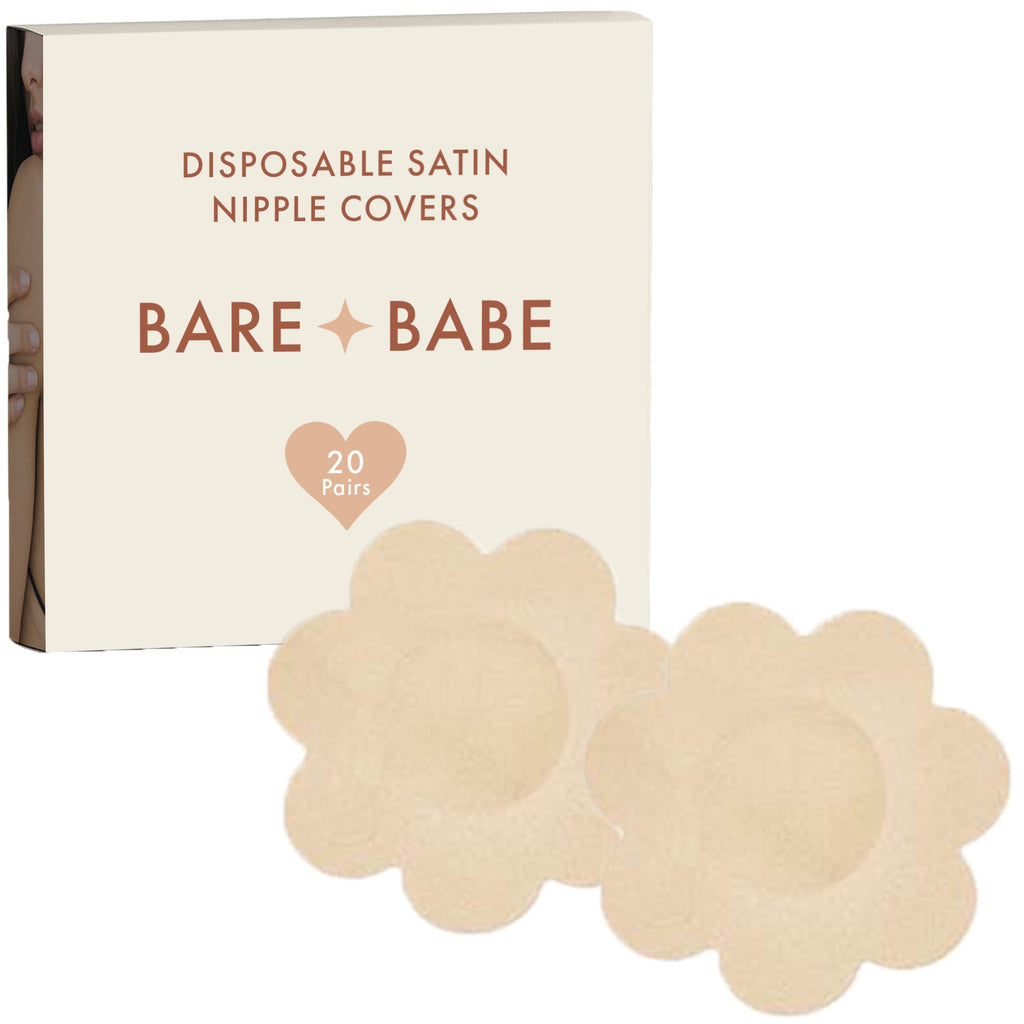 Satin Nipple Pasties - 40 Pack Creme