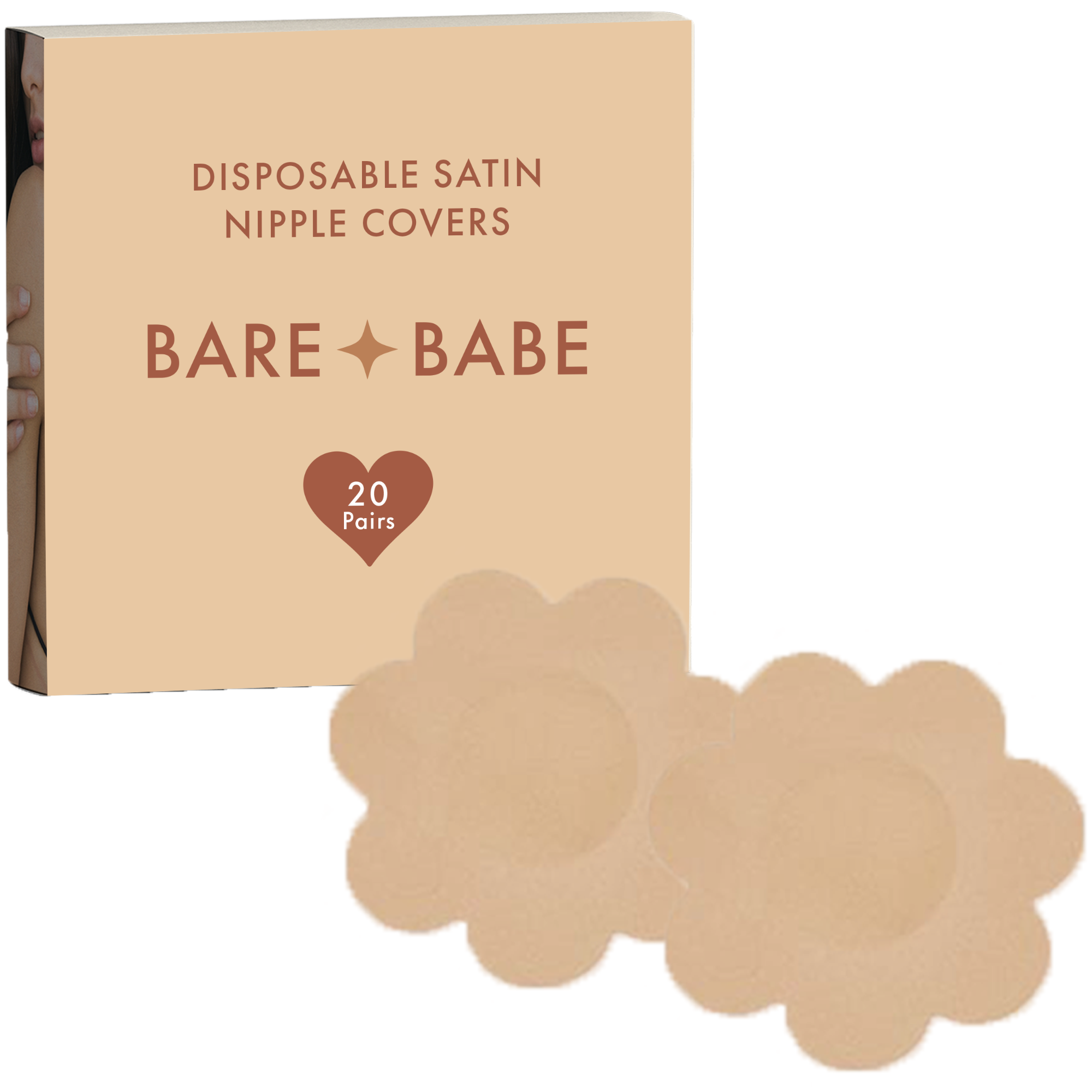 Satin Nipple Pasties - 40 Pack Honey