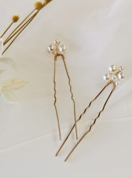 Pearl Cluster Hair Pins