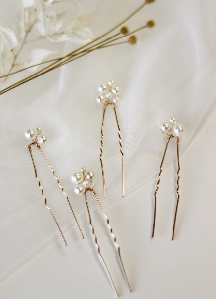 Pearl Cluster Hair Pins