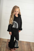 Black Rainbow Hooded Set