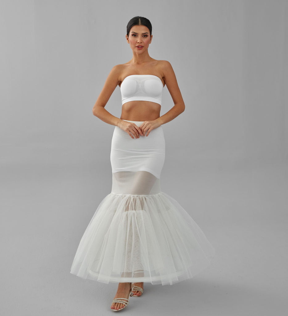 Mermaid Petticoat Skirt, Wedding Dress Underskirt, White Petticoat