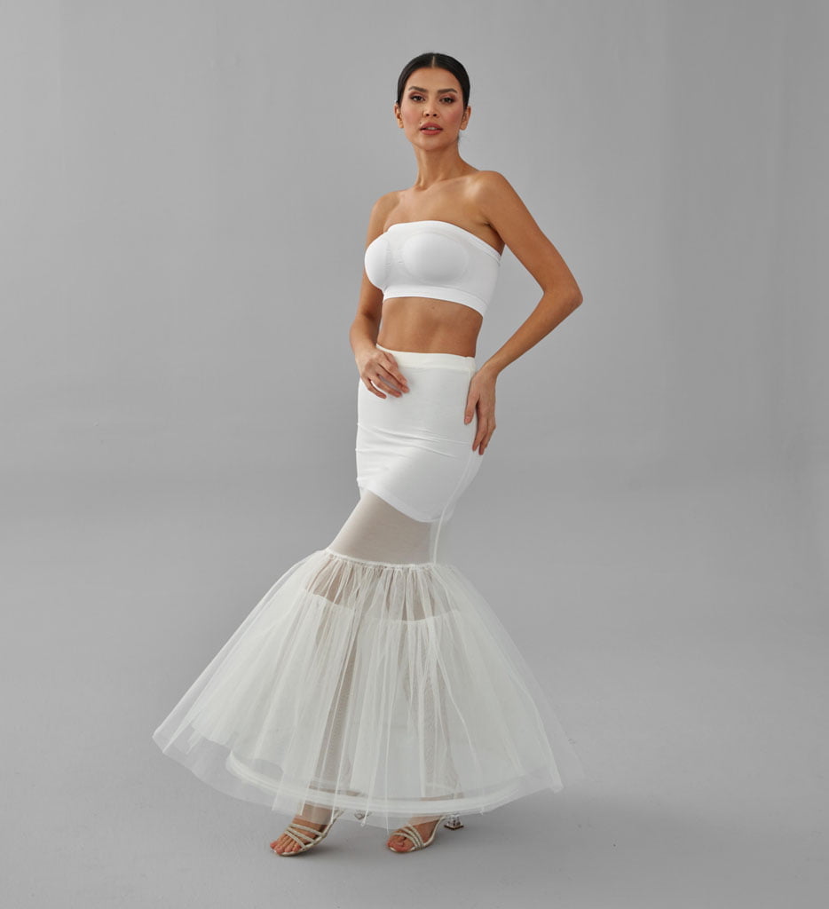 Mermaid Petticoat Skirt, Wedding Dress Underskirt, White Petticoat