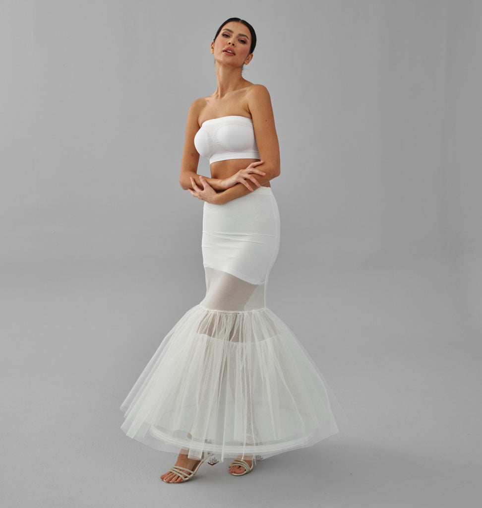 Mermaid Petticoat Skirt, Wedding Dress Underskirt, White Petticoat