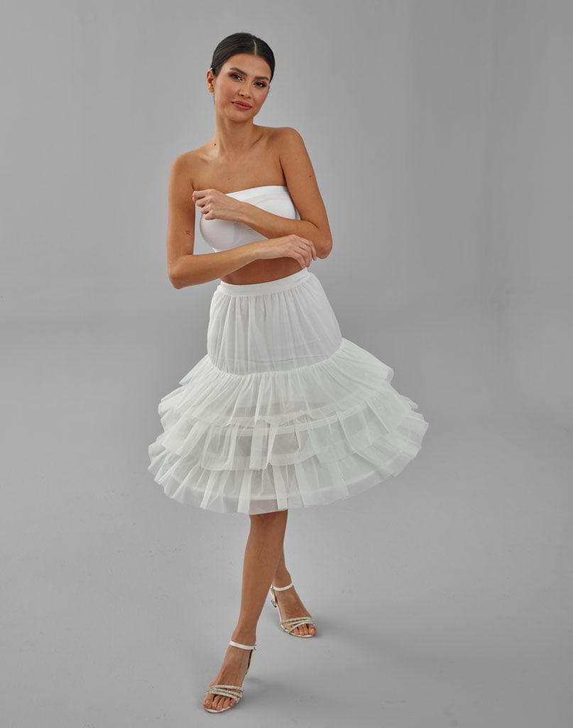 Hoop Skirt, Wedding Dress Underskirt, Black and White Petticoat Skirt