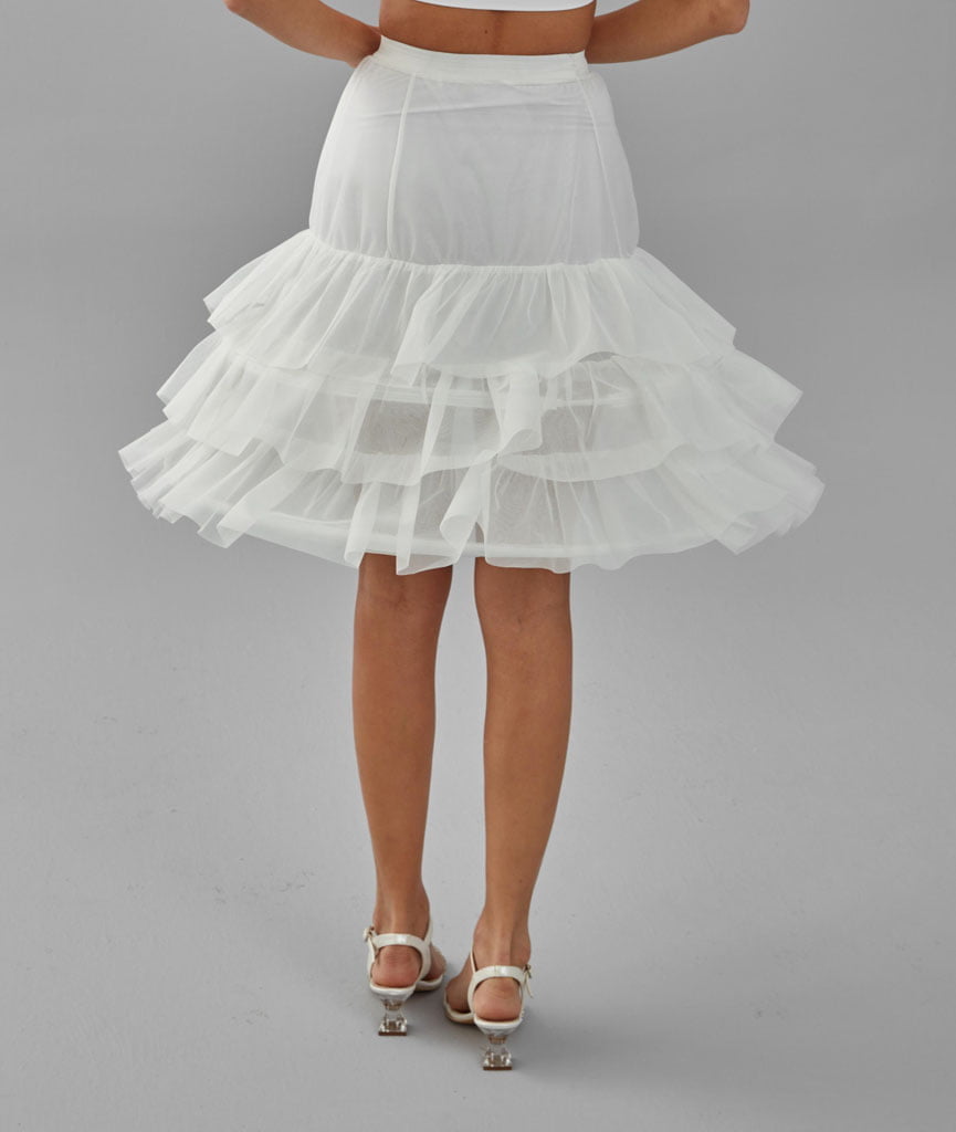 Hoop Skirt, Wedding Dress Underskirt, Black and White Petticoat Skirt