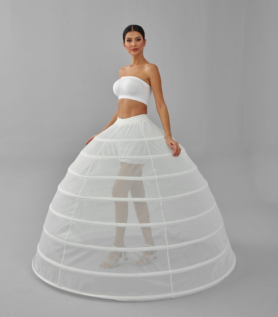 Hoop Skirt ,Wedding Dress Underskirt, White Petticoat Skirt