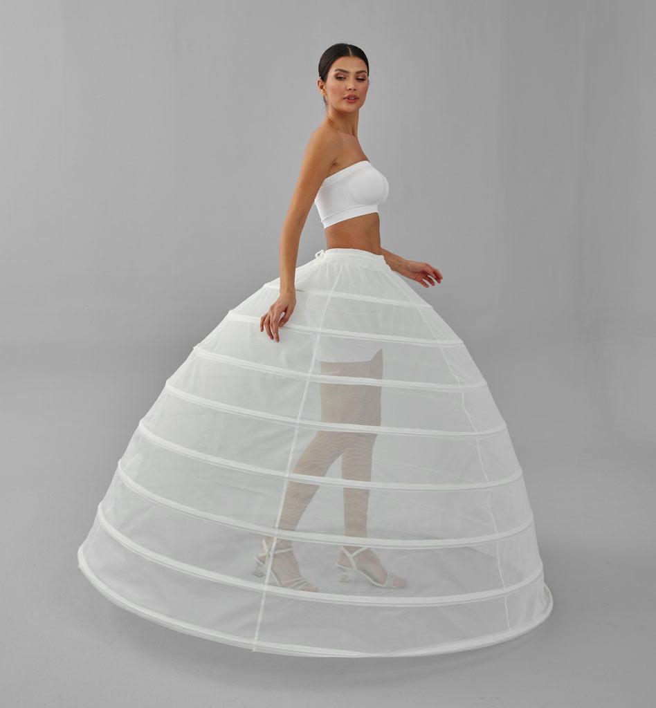 Hoop Skirt ,Wedding Dress Underskirt, White Petticoat Skirt