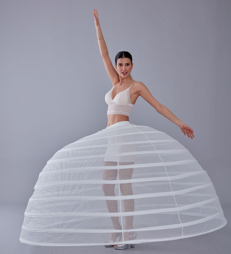 White Petticoat for Costumes and Bridal Gowns, Crinoline