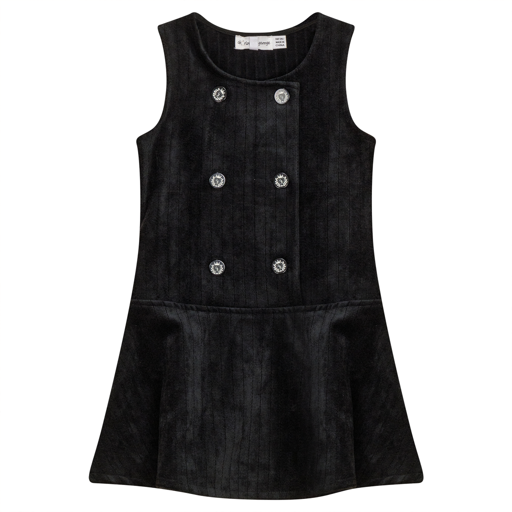 Striped Velour Jumper Black