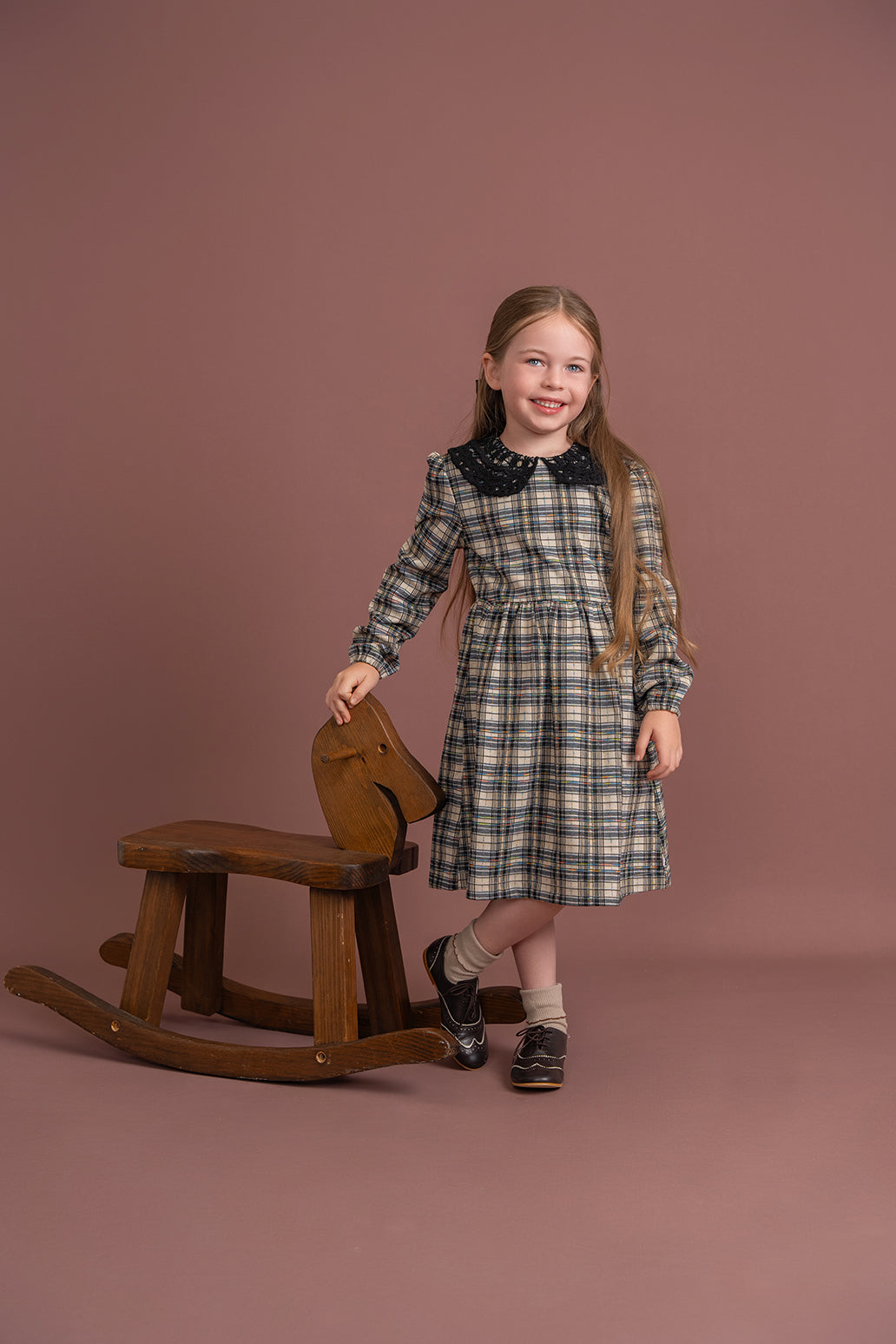 Stretch Plaid High Waist Dress
