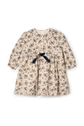 Flower Print Lace Dress Cream