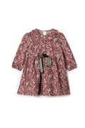 Flower Print Lace Dress Grey