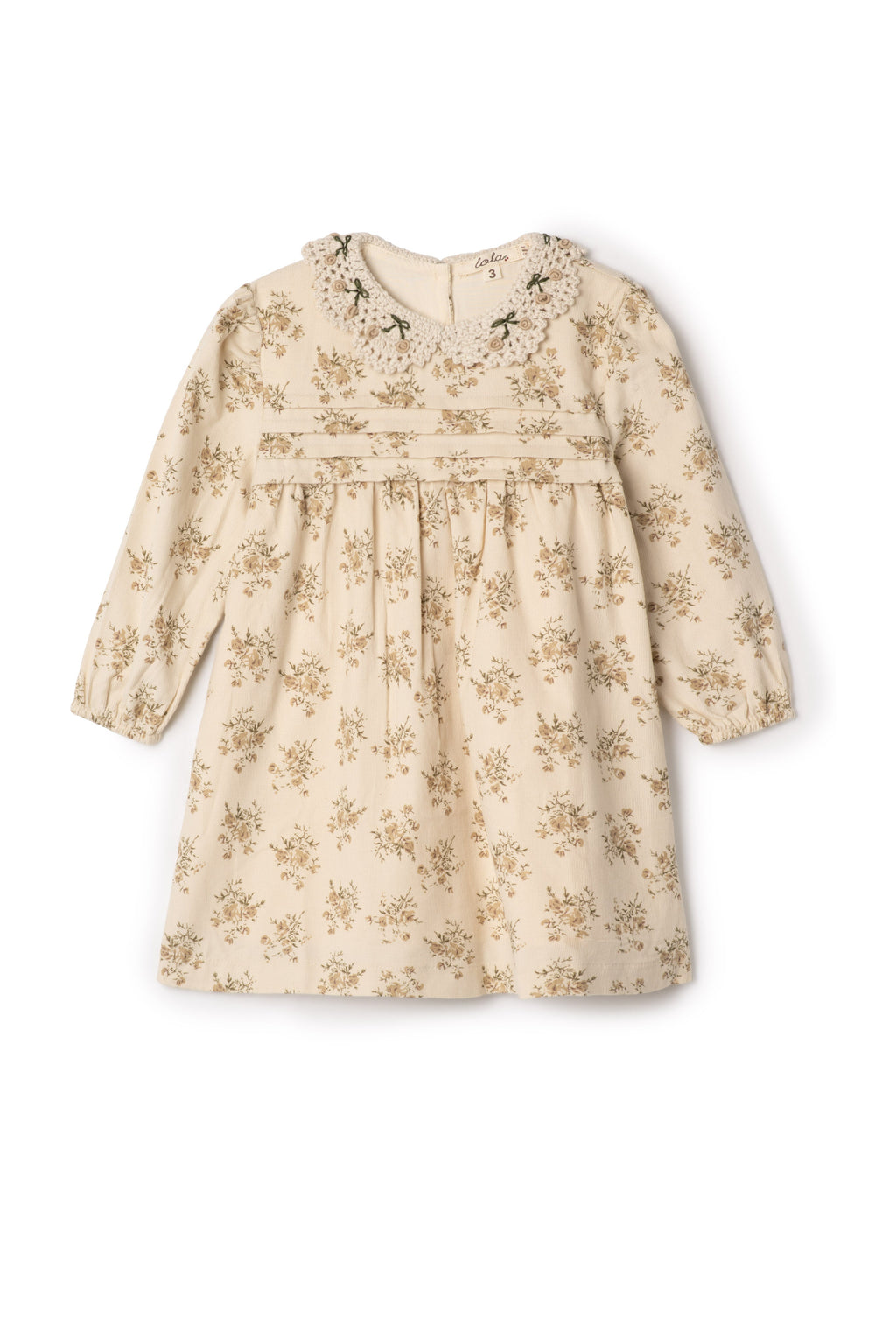 Crochet Collar Dress Dark Almond