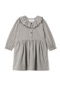 Woven Stripped Dress Grey